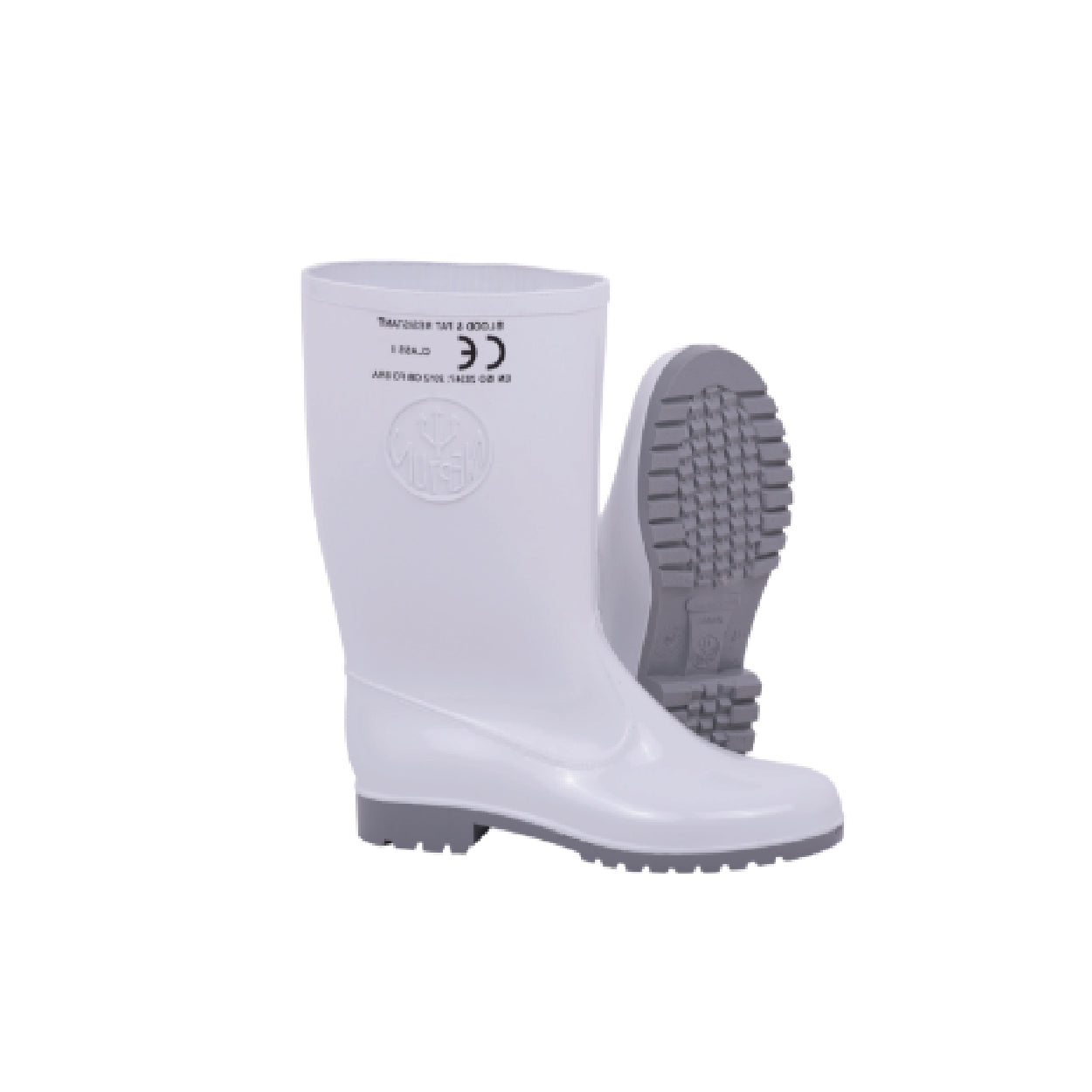 Neptun Marina Calf Length Ladies Oil and Acid Resistant Sole Gumboot (MWG25) White/Grey