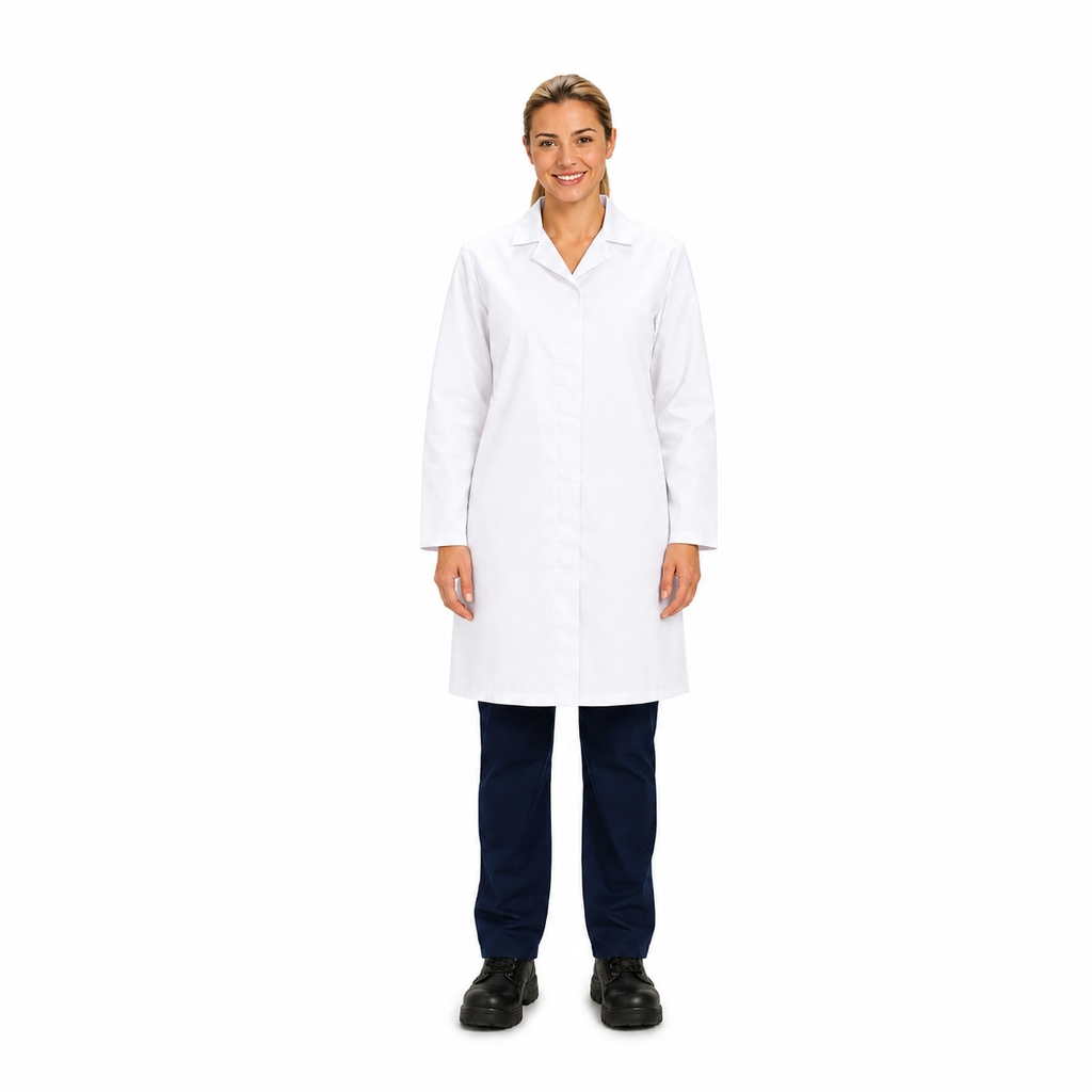 Zion BW HACCP Heavy Dustcoat 80/20 210gsm - Open Cuff Long Sleeves